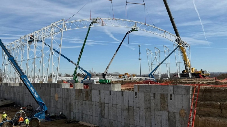 A construction site for the Bellevue Bay Indoor Water Park in Bellevue, Nebraska