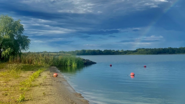 The western beach at Pawnee State Recreation Area