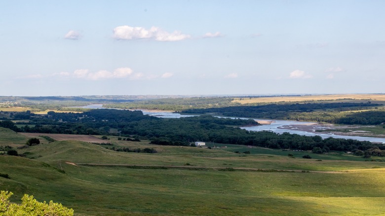 View of the Niobrara National Scenic River in Nebraska
