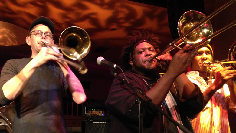 Band performing live at Stuart's Opera House