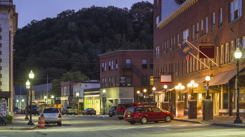 White River Junction, Vermont at dusk