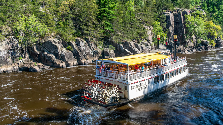 The historic Taylors Falls Princess riverboat on the St. Croix River