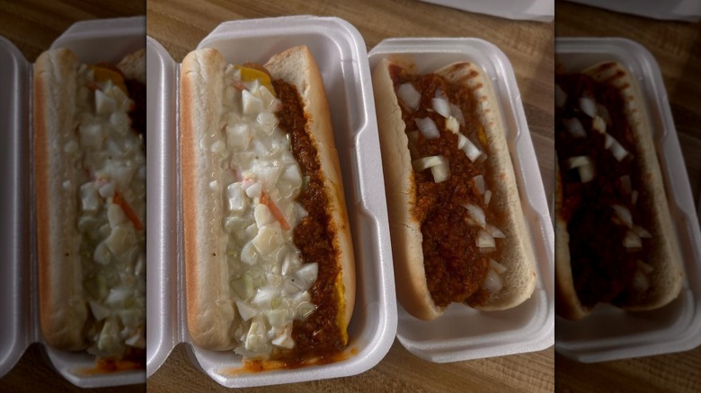 Slaw dogs at Little Howie's in Bamburg, SC.