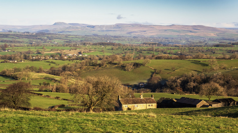 View across the countryside from Downham, England