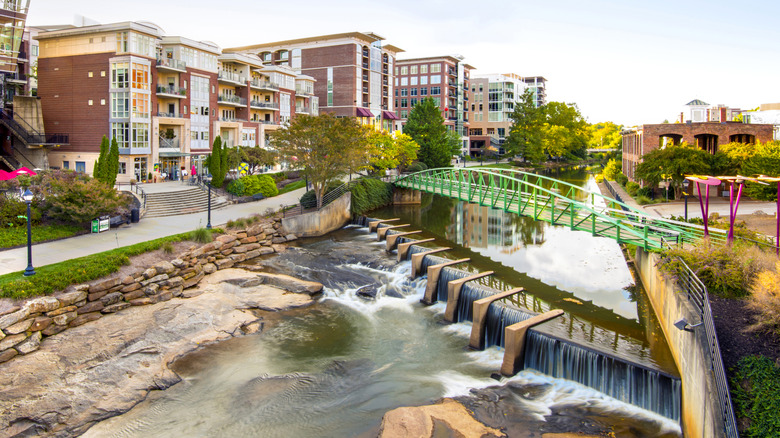 Falls Park in downtown Greenville, South Carolina
