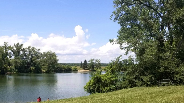 water body and trees in Smith Park, Middletown, Ohio