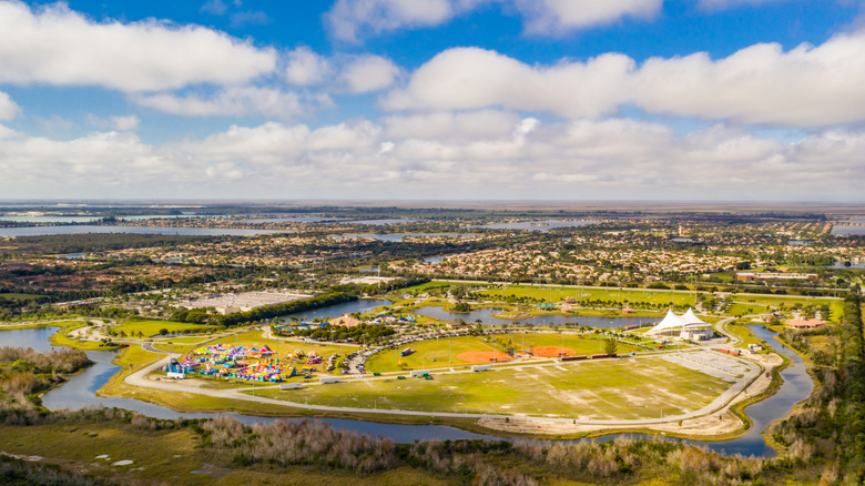 Aerial view of Miramar Regional Park in Miramar, Florida