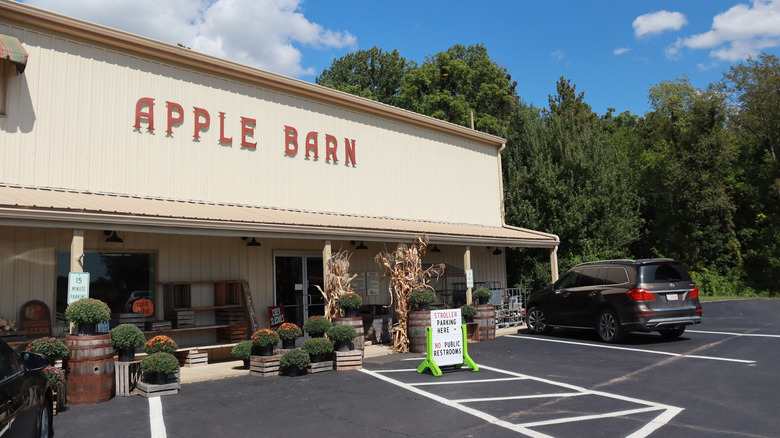 Outside the Apple Barn at McClure's Orchard in Indiana