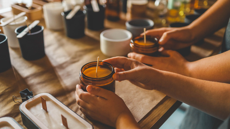 The process of making candles