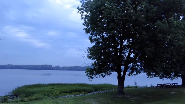 Hardy Lake and a picnic table