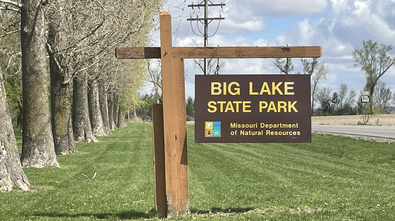 Big Lake State Park sign