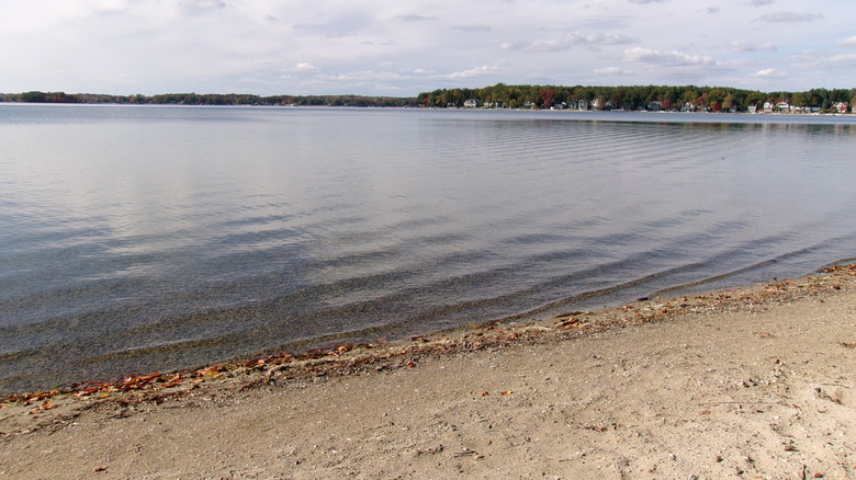 View from a sand beach at Clear Lake, Indiana