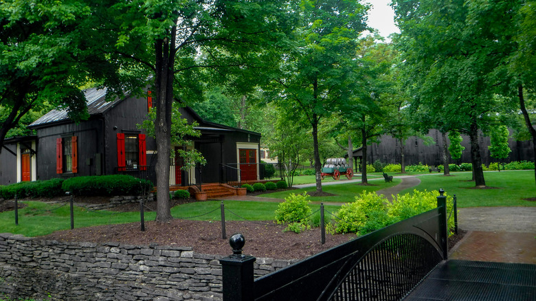 Buildings at Maker's Mark expansive distillery campus in Loretto, Kentucky
