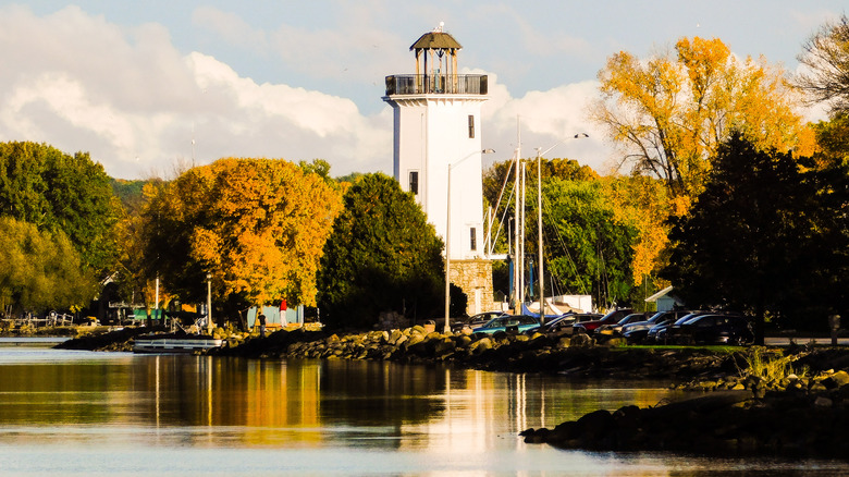 The lighthouse in Fond du Lac's lakeside park