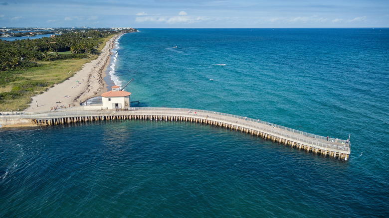 Aerial view of Boynton Inlet Pier