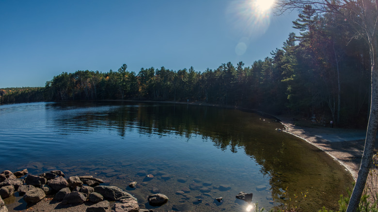 Shoreline at Bon Echo provincial park Ontario Canada