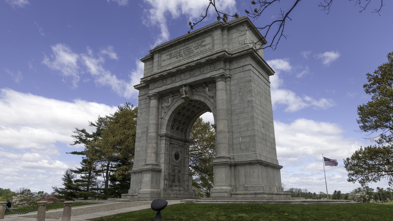 Valley Forge Historical Park arch near Chesterbrook