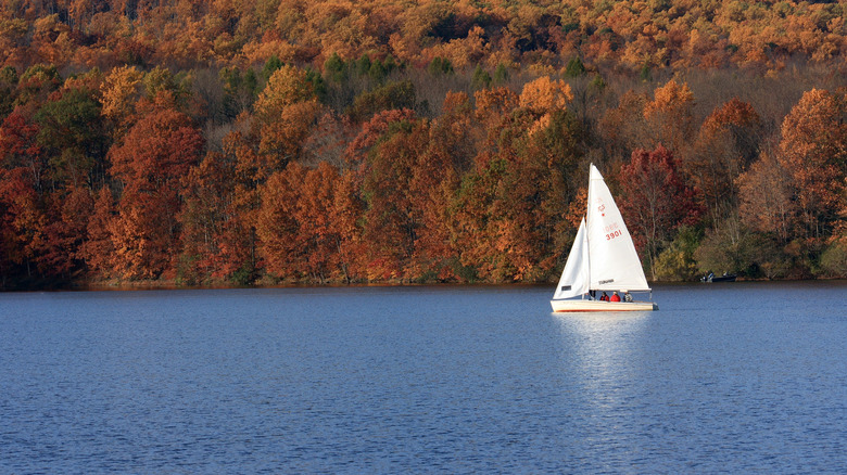 Sailboat on Lake Nockamixon, Bucks County, Pennsylvania
