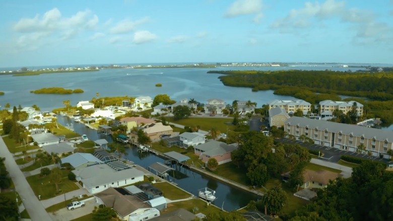View of the Gulf from Grove City, Englewood in FL
