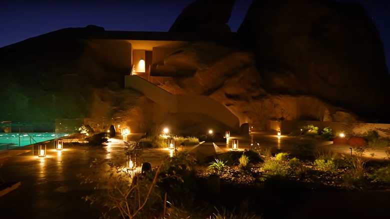 Desert Rock Resort nighttime walkway