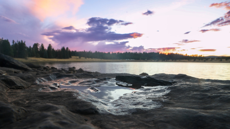Big Lake, Arizona at sunset