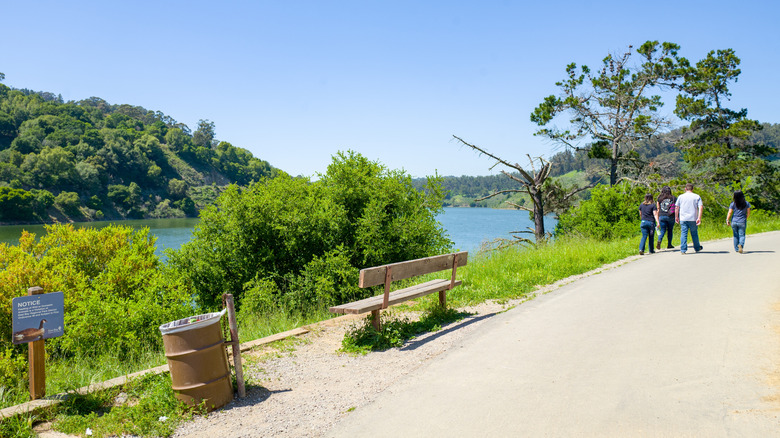 Hiking trail at Lake Chabot Regional Park in San Leandro, California