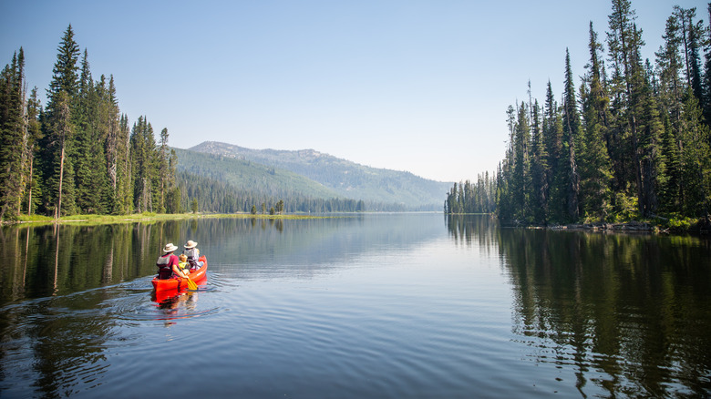 Kayaking on Upper Payette Lake
