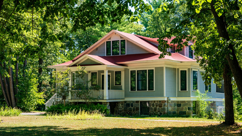 Historic house among trees