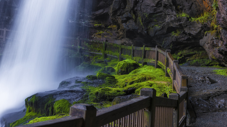 Dry Falls Waterfall in Highlands, North Carolina