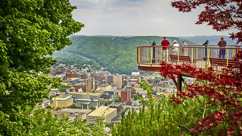 An overlook above Johnstown, Pennsylvania
