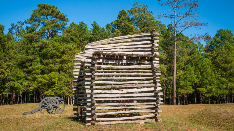 The stacked logs of Maham Tower at Ninety Six