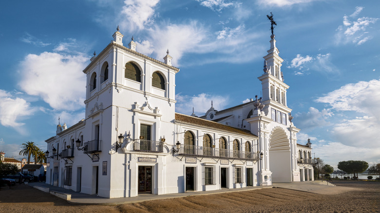 Side view of Ermita del Rocio church in El Rocio, Spain