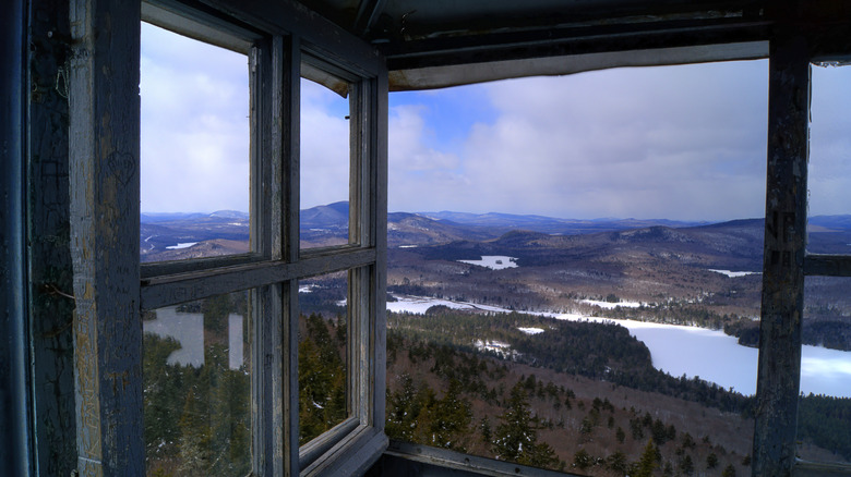 View from the fire tower on Goodnow Mountain Trail