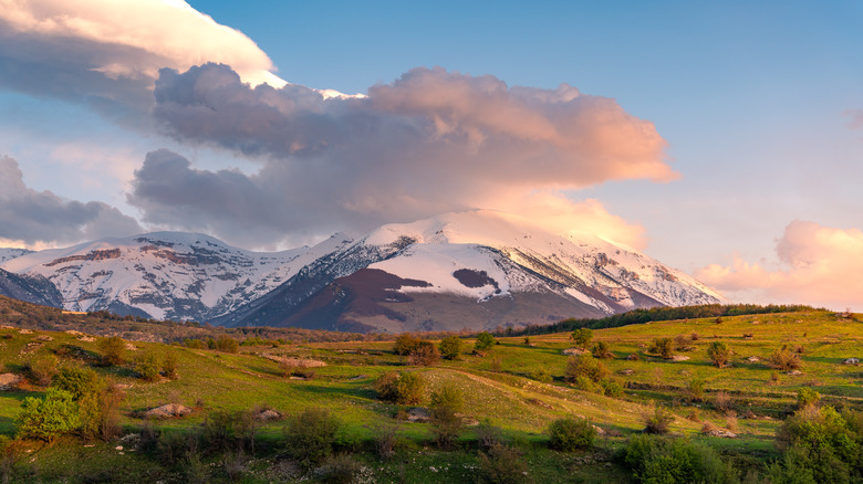 Mount Amaro in the Majella National Park near Pettorano Sul Gizio, Italy
