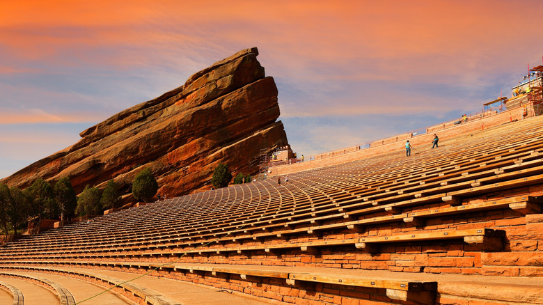 The Red Rocks Park and Amphitheatre at sunset