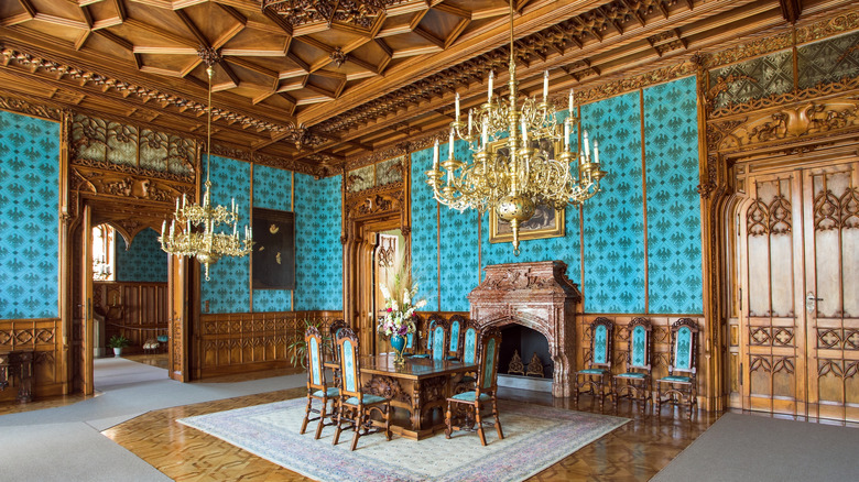 The interior rooms of Lednice Castle in Lednice, Czechia