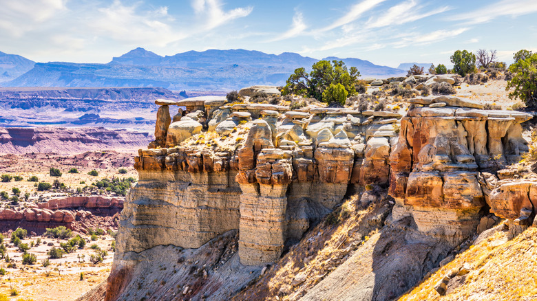 rock formations and cliffs in the San Rafael Swell in southern Utah