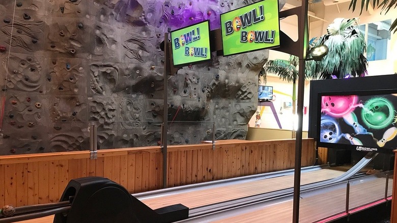 A mini bowling alley at Jungle Rapids in Wilmington, North Carolina