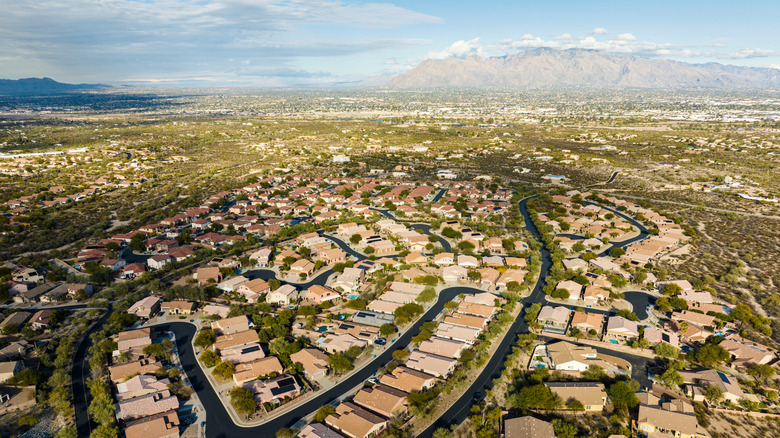 Aerial view of west Tucson