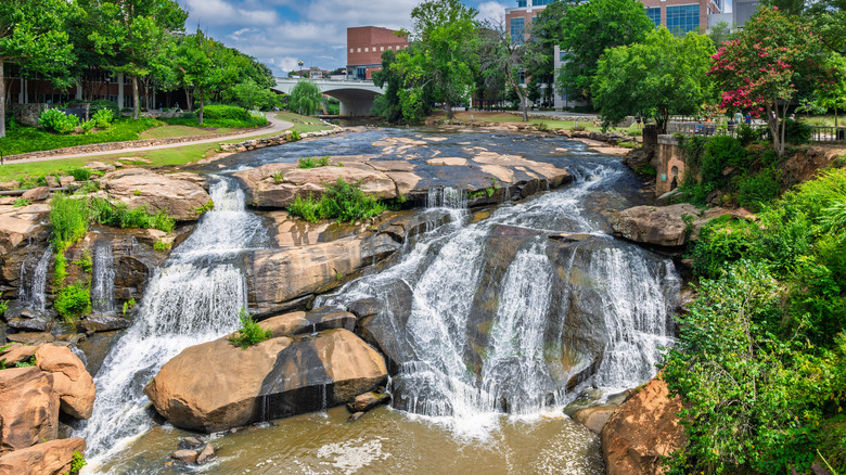Downtown Greenville South Carolina Falls Park on the Reedy