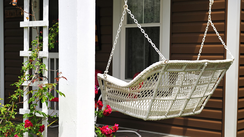 Wicker decor on Lakeside's Victorian cottages