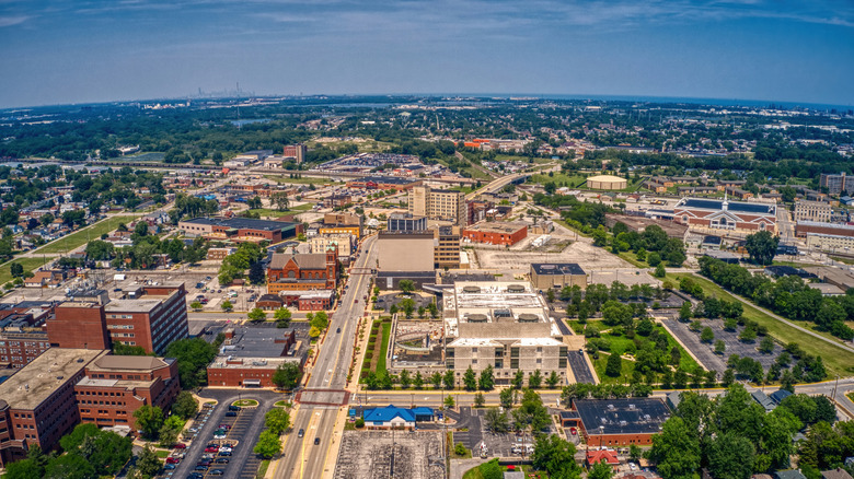 Aerial view of Hammond, Indiana