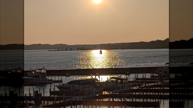 View of the lake from Muskegon Brewing Company