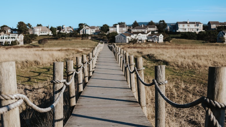 boardwalk to the beach in Gearhart