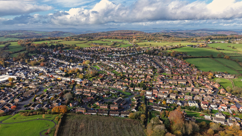 Coleford and surrounding countryside, England