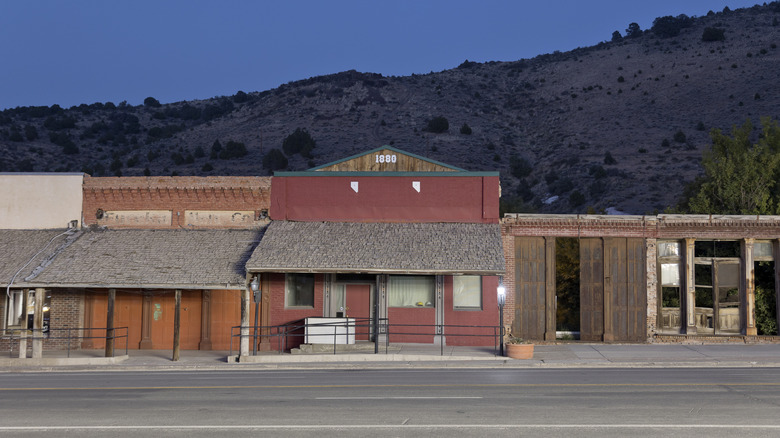 Old western buildings in Eureka, NV