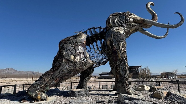 Mammoth sculpture at Ice Age Fossils State Park in North Las Vegas