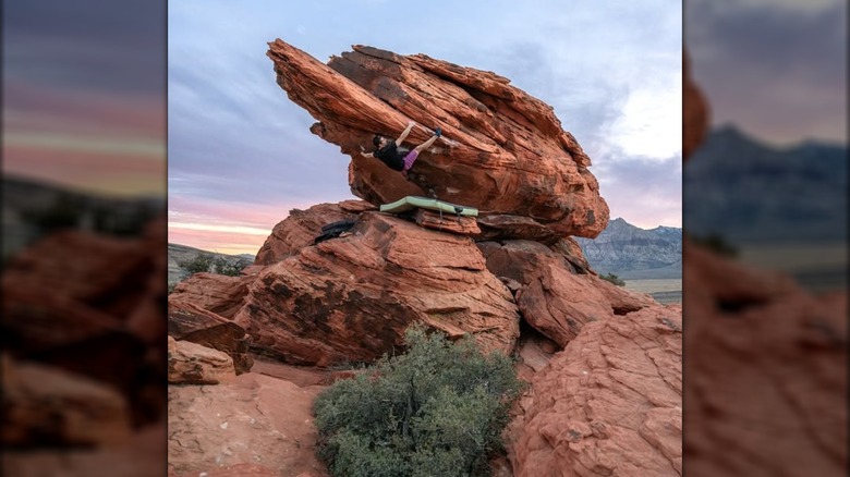 Climber boulders at Calico Basin