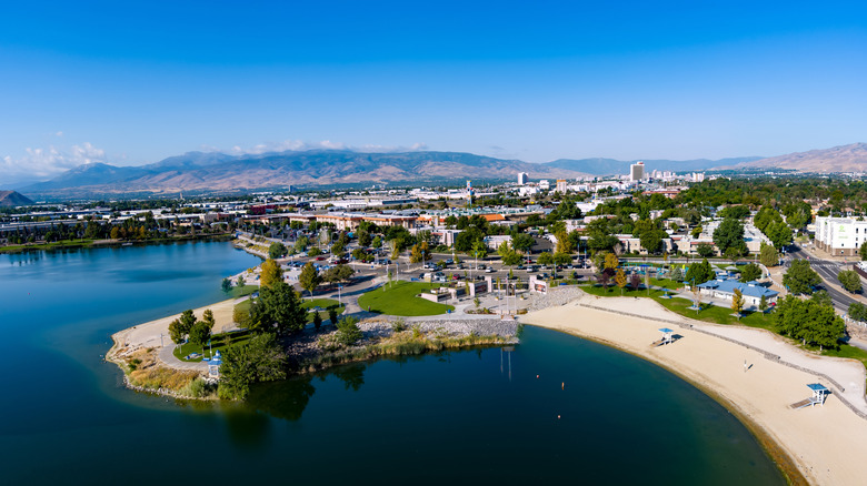 Aerial view of Sparks Lake Marina Park
