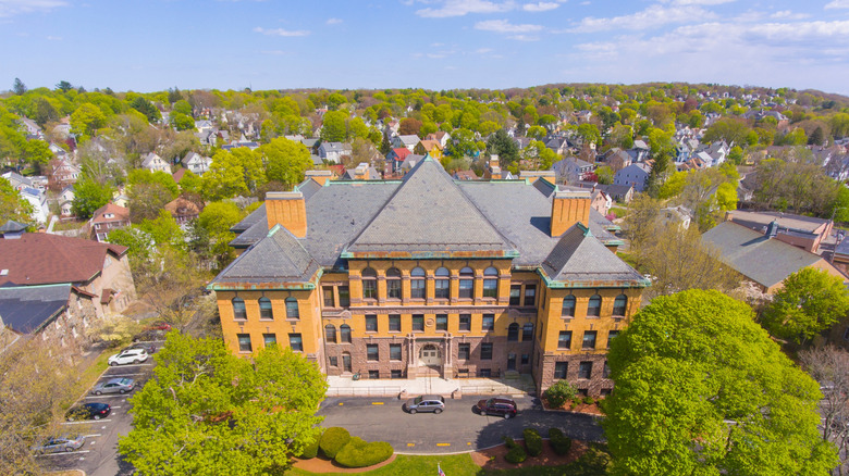 Image of a historical building in downtown Melrose